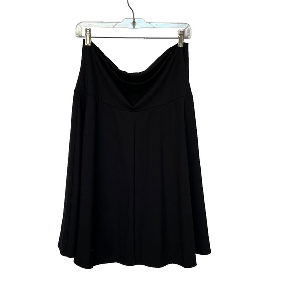 Skirt Black Knit Jersey Pull On Elastic Waist Full Stretch Size M Weekenders Joy - Picture 1 of 7